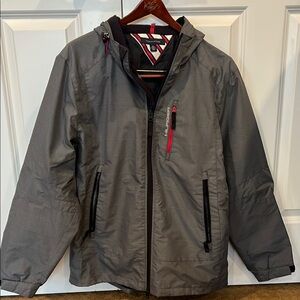 Men's Tommy Hilfiger Performance Full Zip size M check hooded classic jacket new
